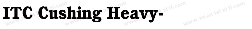ITC Cushing Heavy字体转换